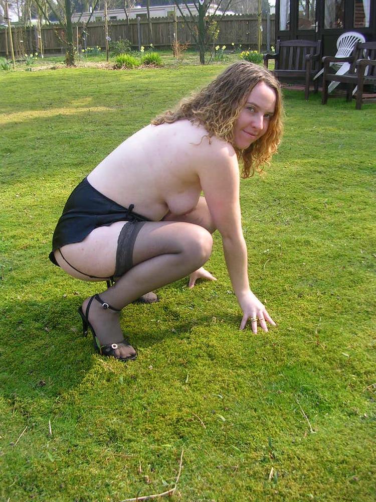 25P Flashing and Exposed in stockings and Suspenders