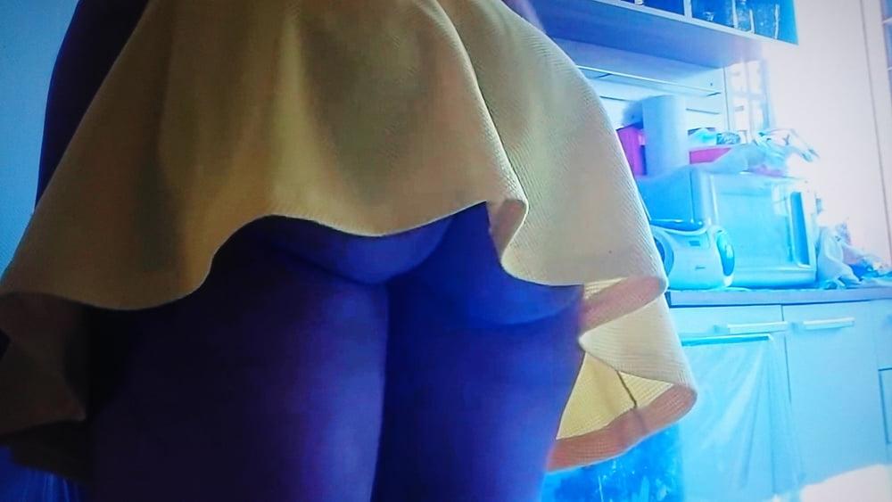 24P She flash sexy upskirts arround the house.