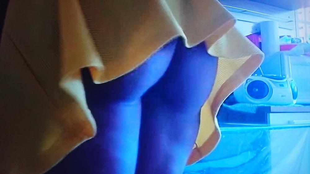 24P She flash sexy upskirts arround the house.