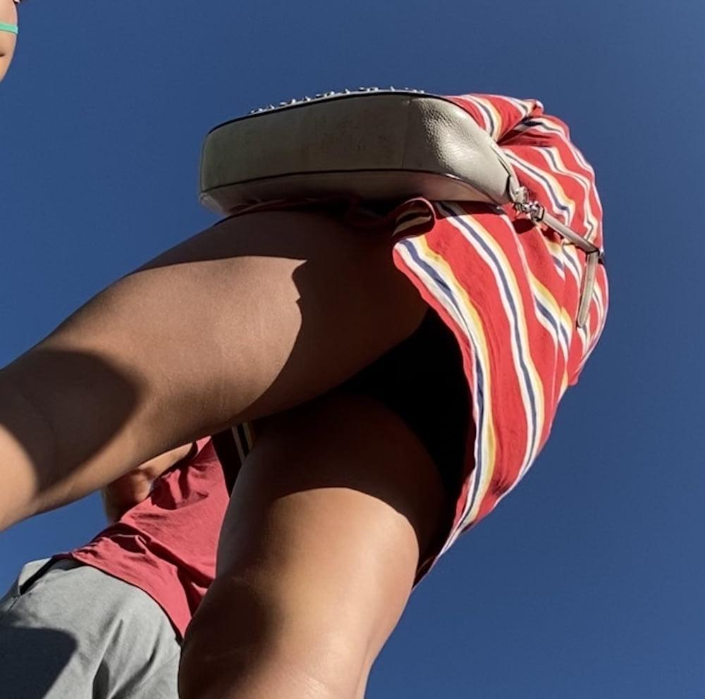 17P College Girl Sundress Upskirt