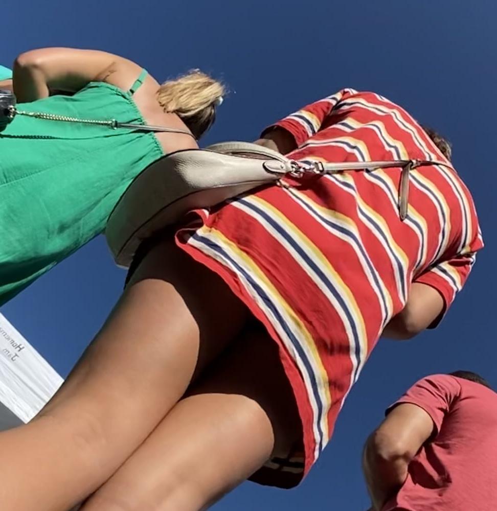 17P College Girl Sundress Upskirt