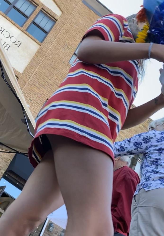 17P College Girl Sundress Upskirt