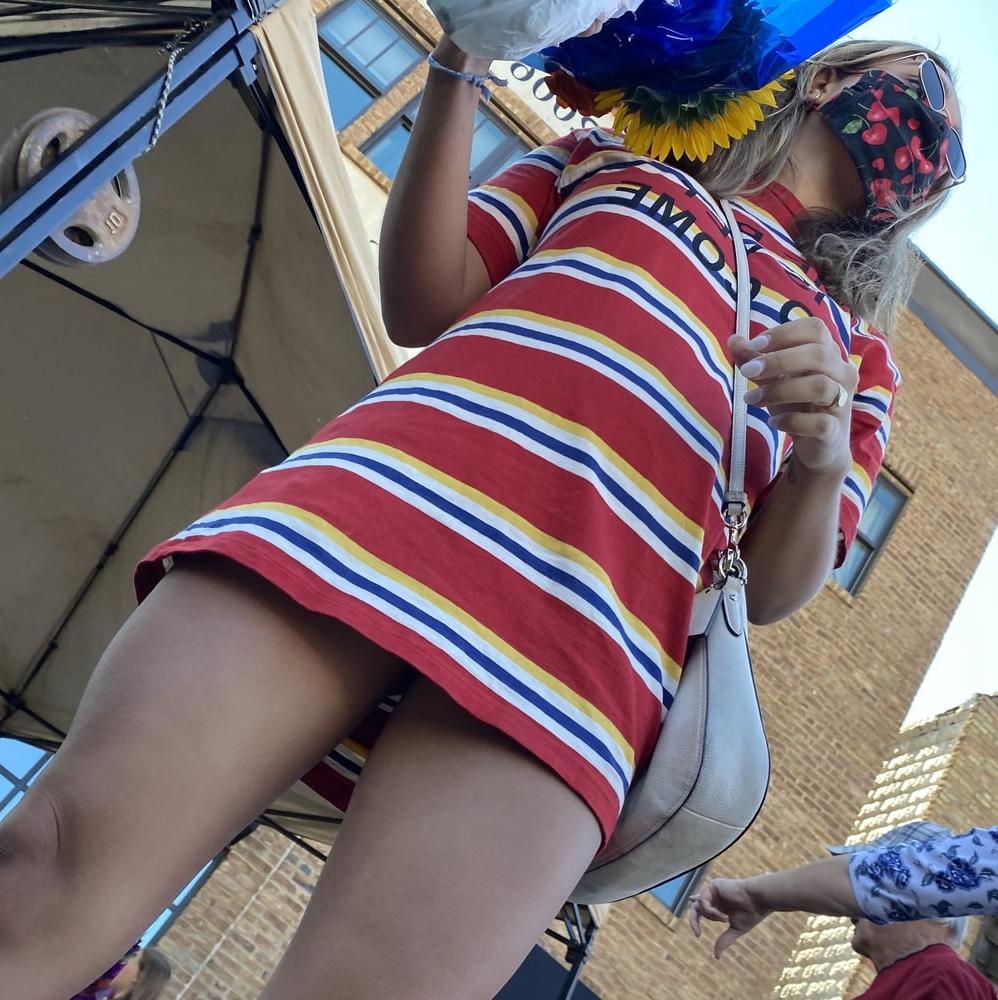 17P College Girl Sundress Upskirt