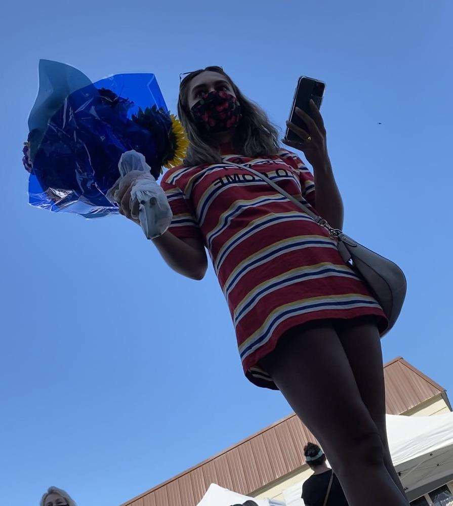 17P College Girl Sundress Upskirt
