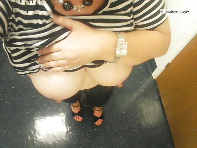 25P Women flashing at work