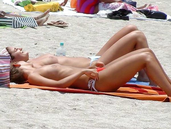 15P Nice beach, bikini and pool girls 16