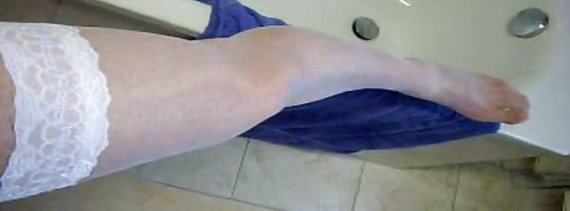 25P I love my nylons black and white