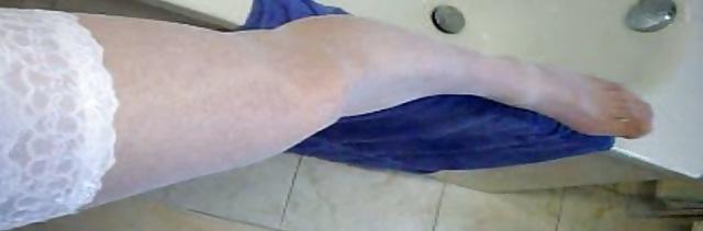 25P I love my nylons black and white