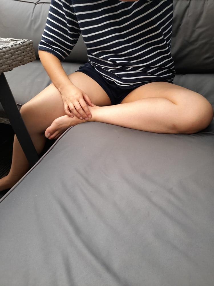 9P My asian wife's thick legs