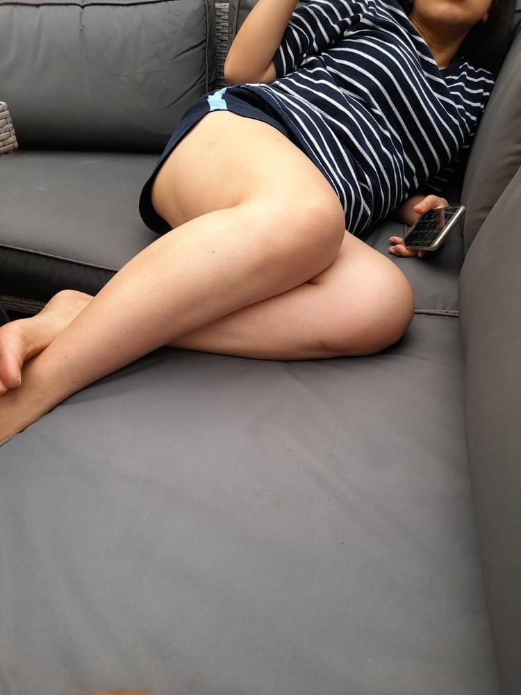 9P My asian wife's thick legs