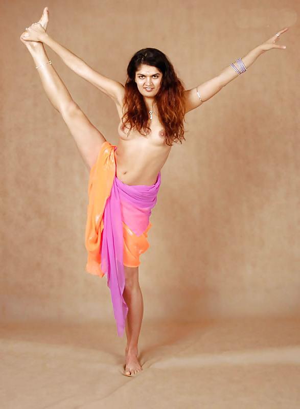 15P Indian hot girl doing yoga