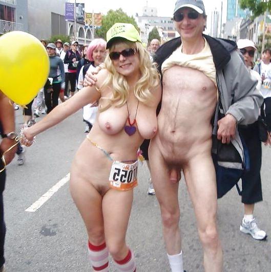 25P Men and women outdoors.