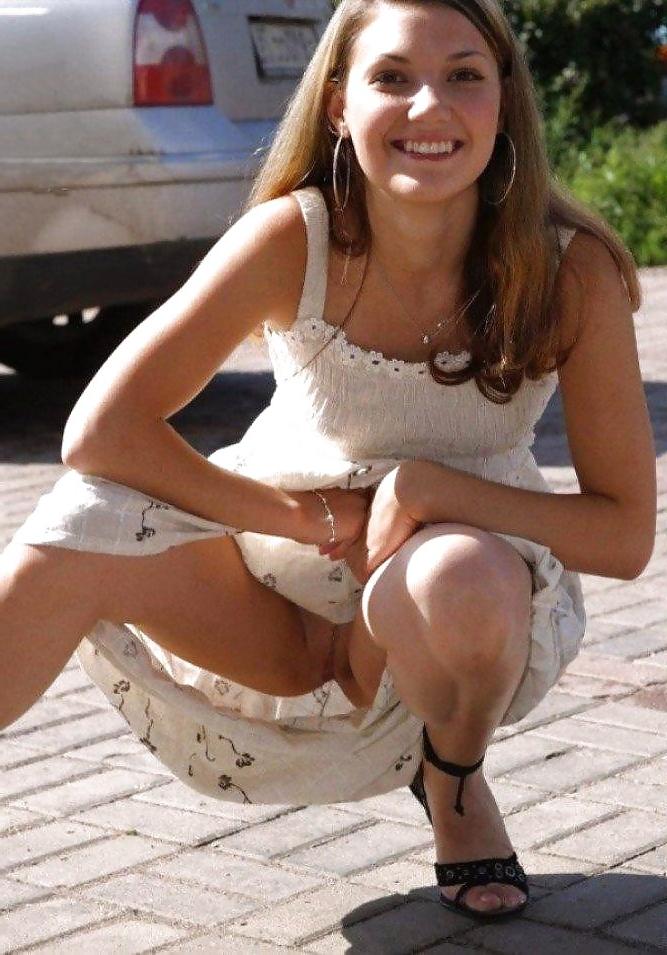 24P Upskirts and Flashers - No Panties