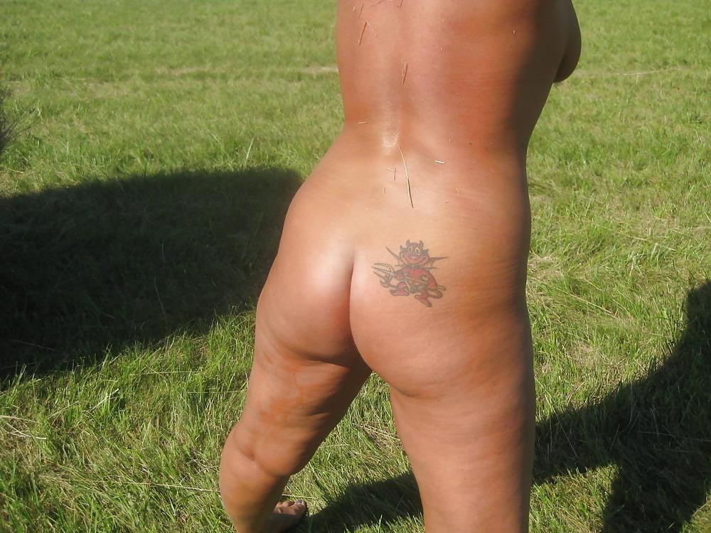 25P Blonde Milf Flashing Outdoor