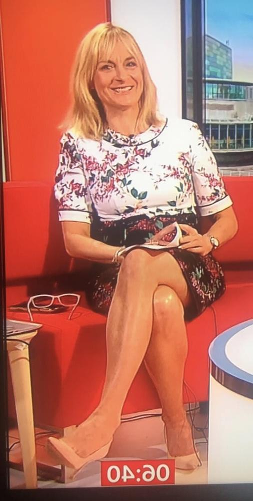 24P Louise Minchin Cock Teasing Fuckable MILF With Legs On Show