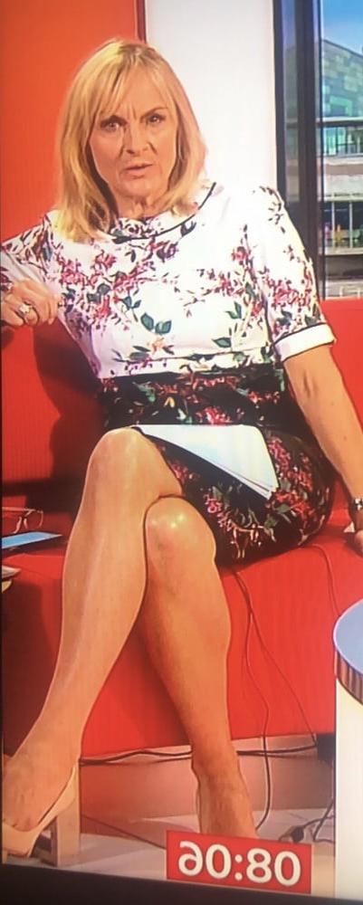 24P Louise Minchin Cock Teasing Fuckable MILF With Legs On Show