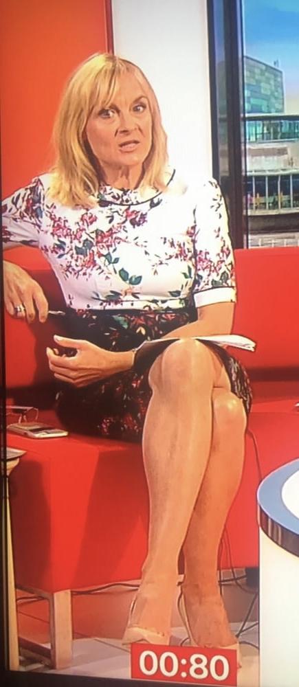 24P Louise Minchin Cock Teasing Fuckable MILF With Legs On Show