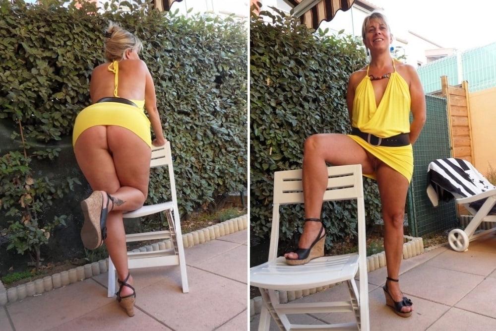 25P Slutty Milf Lisa Flashing Outdoor