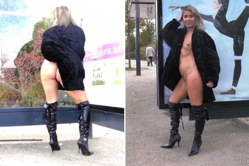 25P Slutty Milf Lisa Flashing Outdoor