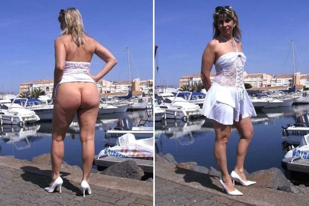 25P Slutty Milf Lisa Flashing Outdoor