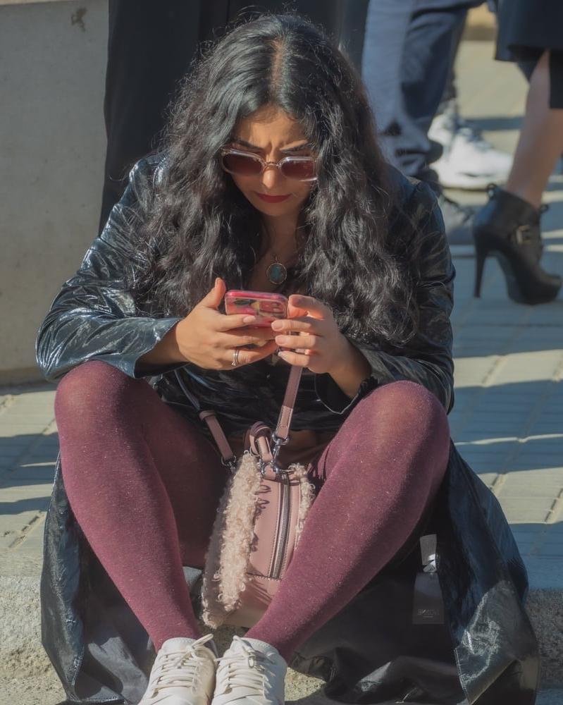 24P Street Pantyhose - Dumb Girls Flashing the Gash Part 1