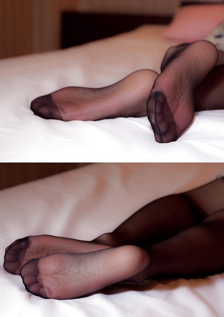 10P Sexy Stockings - Good Girls with Black nylon Pantyhose Vol.2