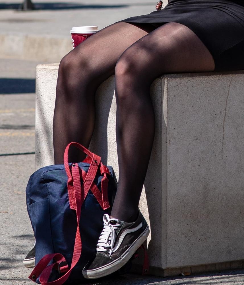 24P Street Pantyhose - Dumb Girls Flashing the Gash Part 2