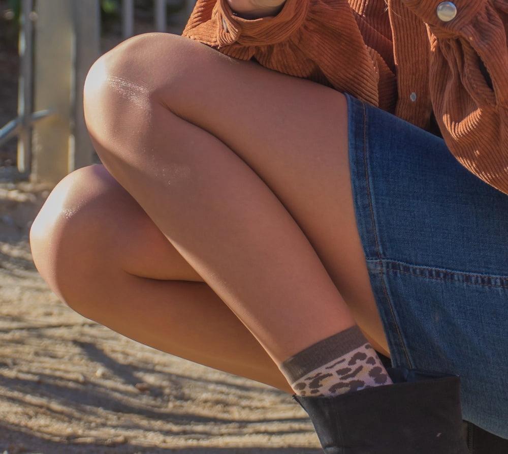 24P Street Pantyhose - Dumb Girls Flashing the Gash Part 2