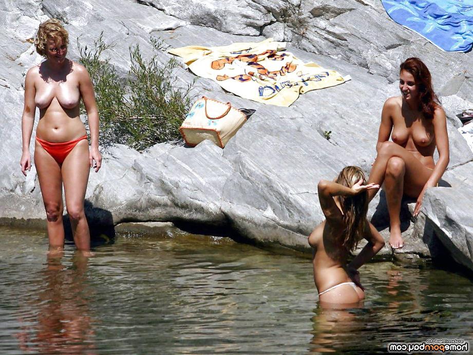 25P Lots of tits on the beach