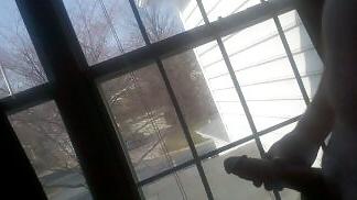 12P Flashing my cock at the window