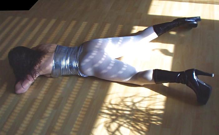 25P KEY - Shiny Pantyhose and Nylons on hot Legs 12