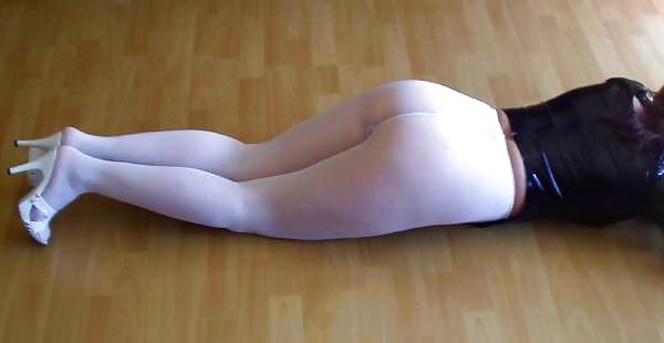 25P KEY - Shiny Pantyhose and Nylons on hot Legs 12