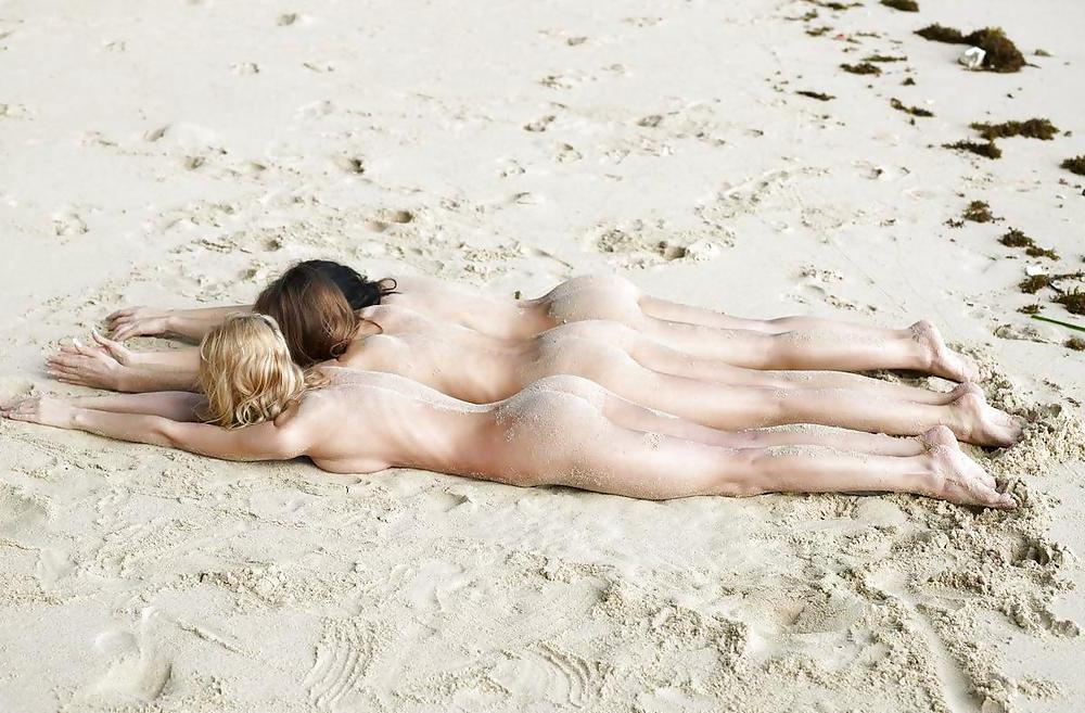 16P 3 beautiful teens at the beach