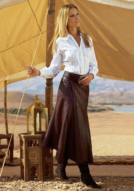 25P Brown Leather Skirt 3 - by Redbull18