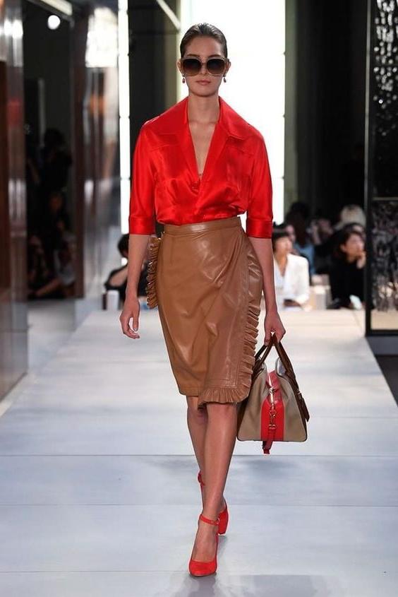 25P Brown Leather Skirt 3 - by Redbull18