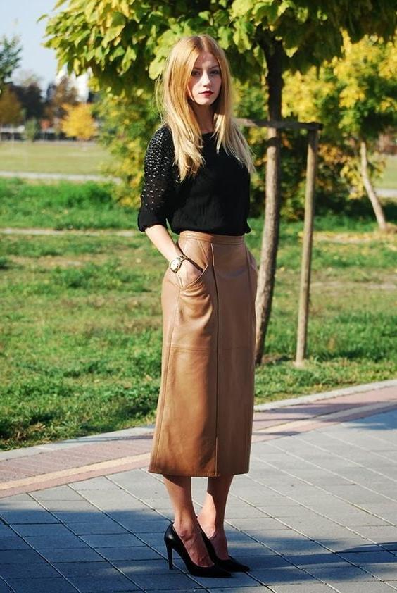 25P Brown Leather Skirt 3 - by Redbull18