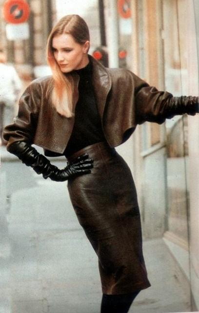 25P Brown Leather Skirt 3 - by Redbull18