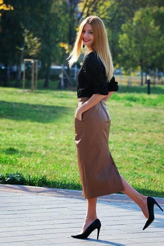 25P Brown Leather Skirt 3 - by Redbull18