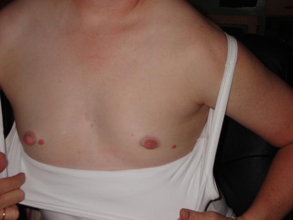 25P My Wife's lovely hard nipples and tiny tits