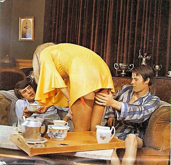 25P Susan retro beauty in hot lingerie fucked by 2