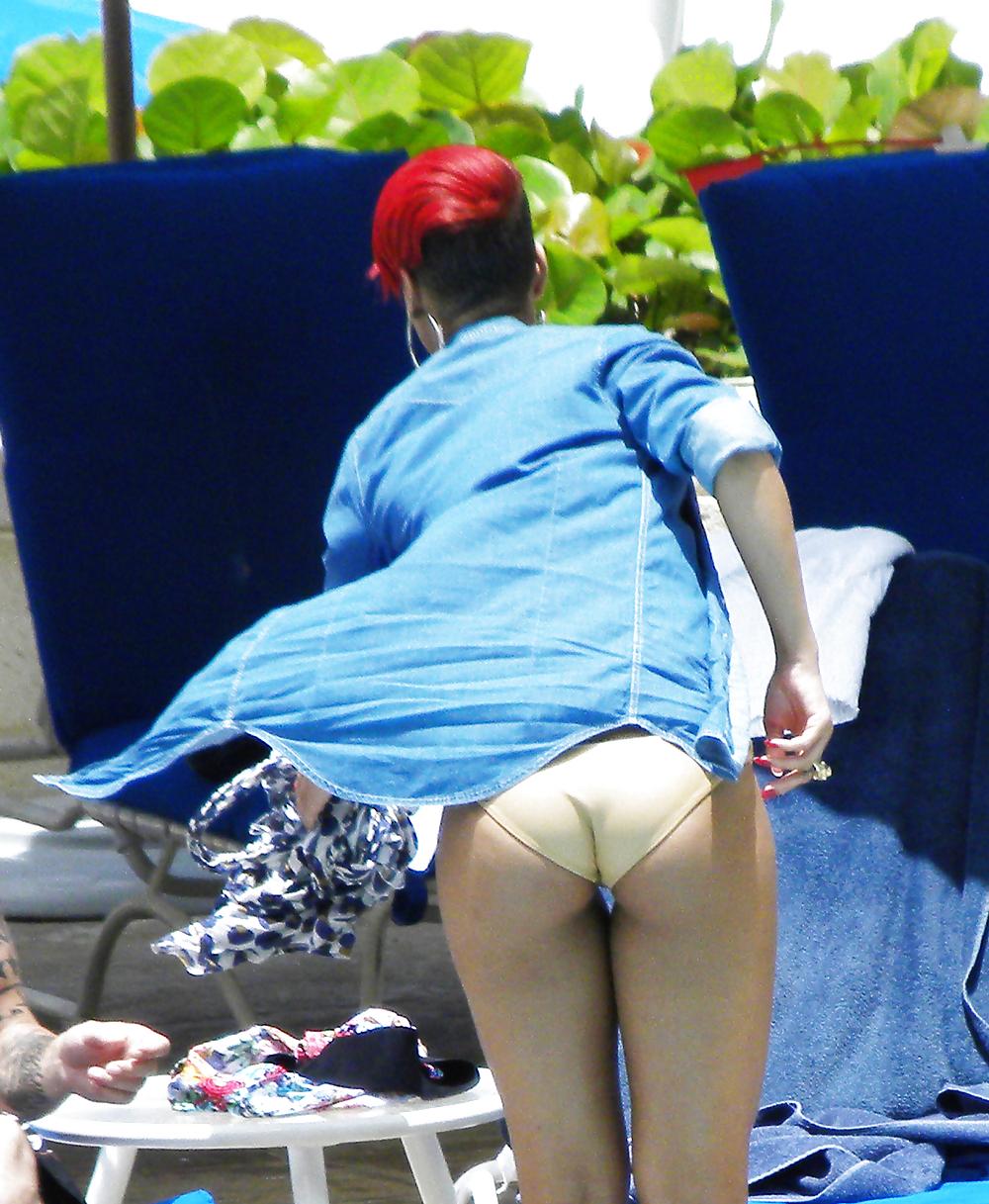 14P Rihanna bikini in Barbados SEE HER ASSCRACK