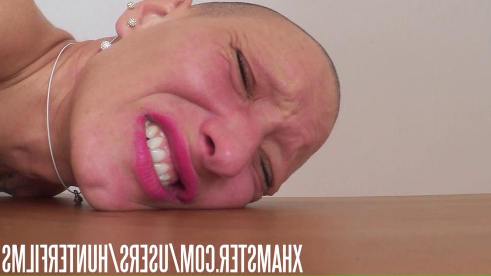 25P Vilja used like a cheap deepthroat and fuck slut on a table