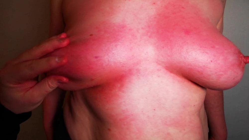 24P Hard slapping tits real red