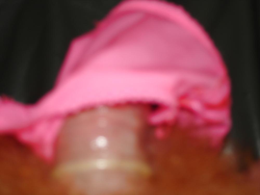 14P Pink panties and condom