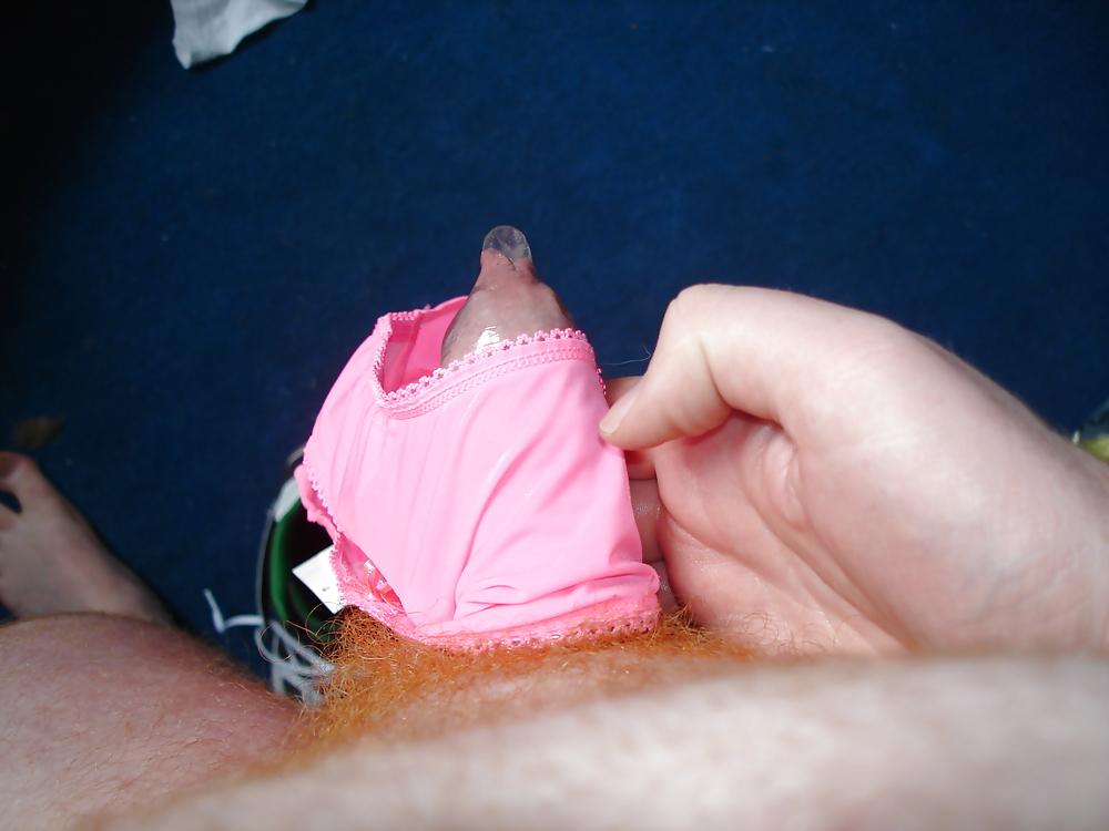14P Pink panties and condom