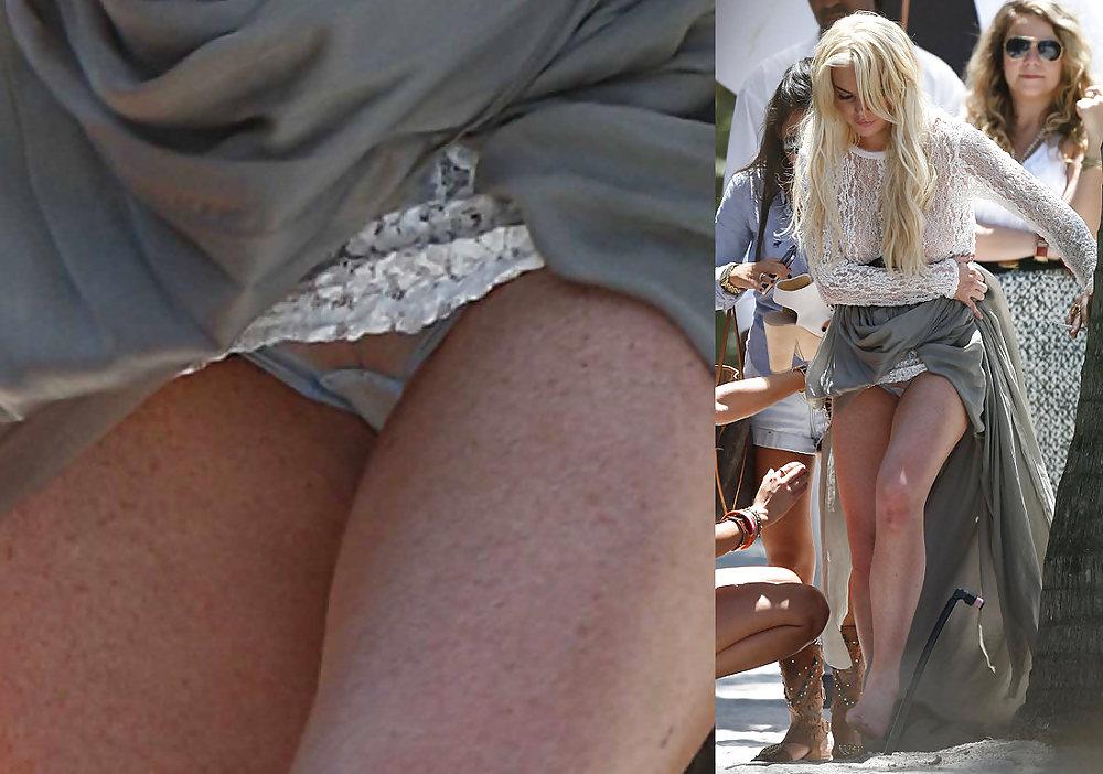 21P Lindsay Lohan ... Upskirt Oops