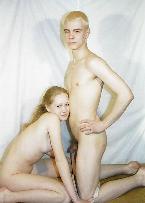15P Blonde giving her guy a blowjob