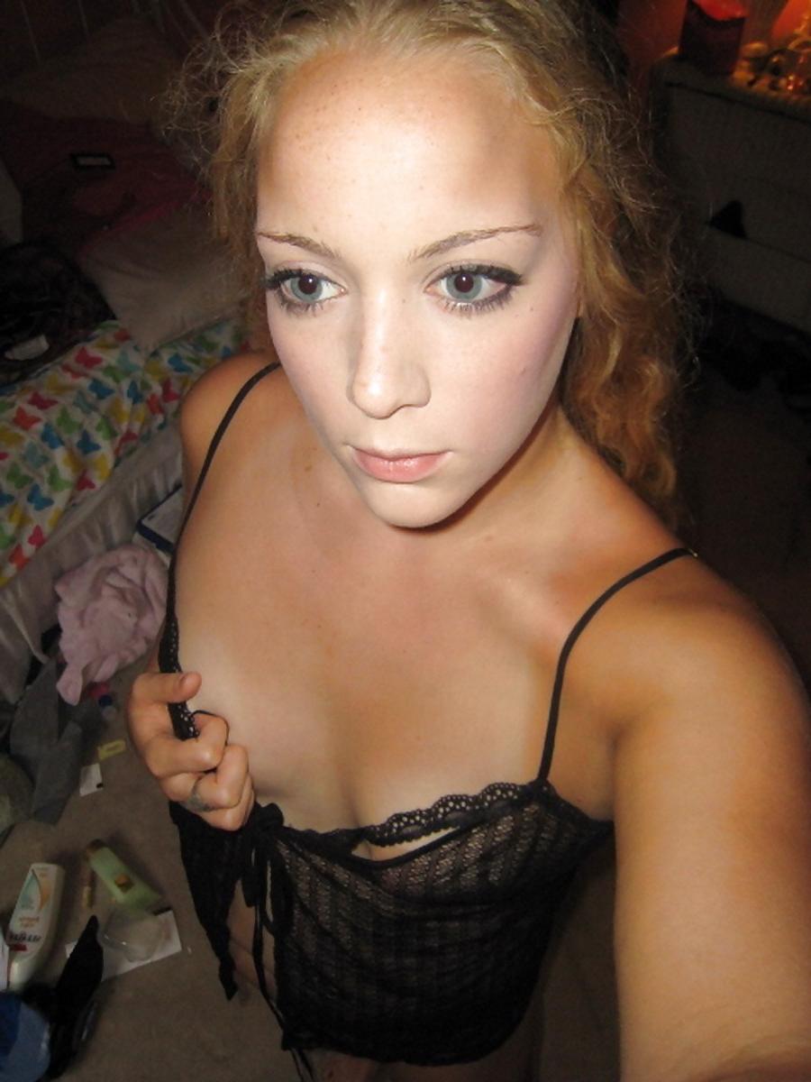 25P Blonde teen flashing her small tits