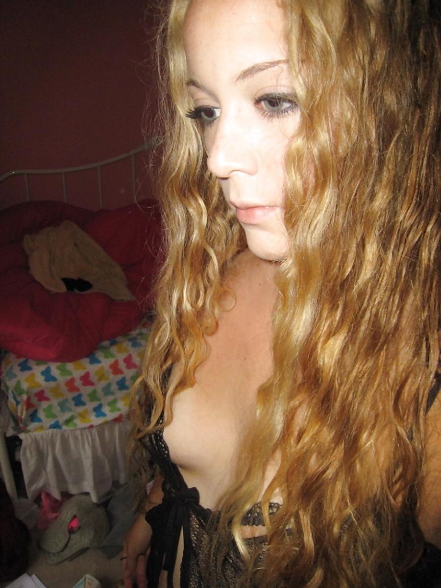 25P Blonde teen flashing her small tits
