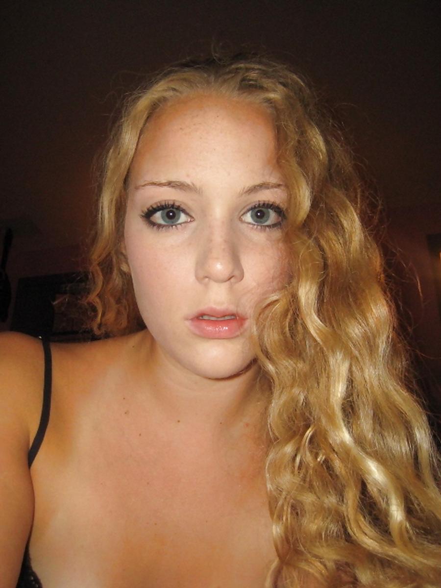 25P Blonde teen flashing her small tits